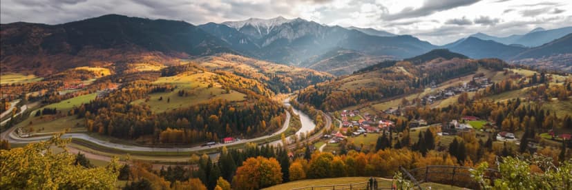 Scenic drive via Prahova Valley