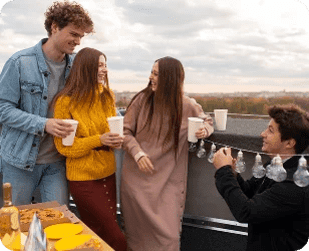 Visit a rooftop bar/cafe